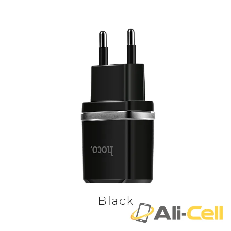 Wall charger “C12 Smart” EU plug double USB charging adapter (Single)