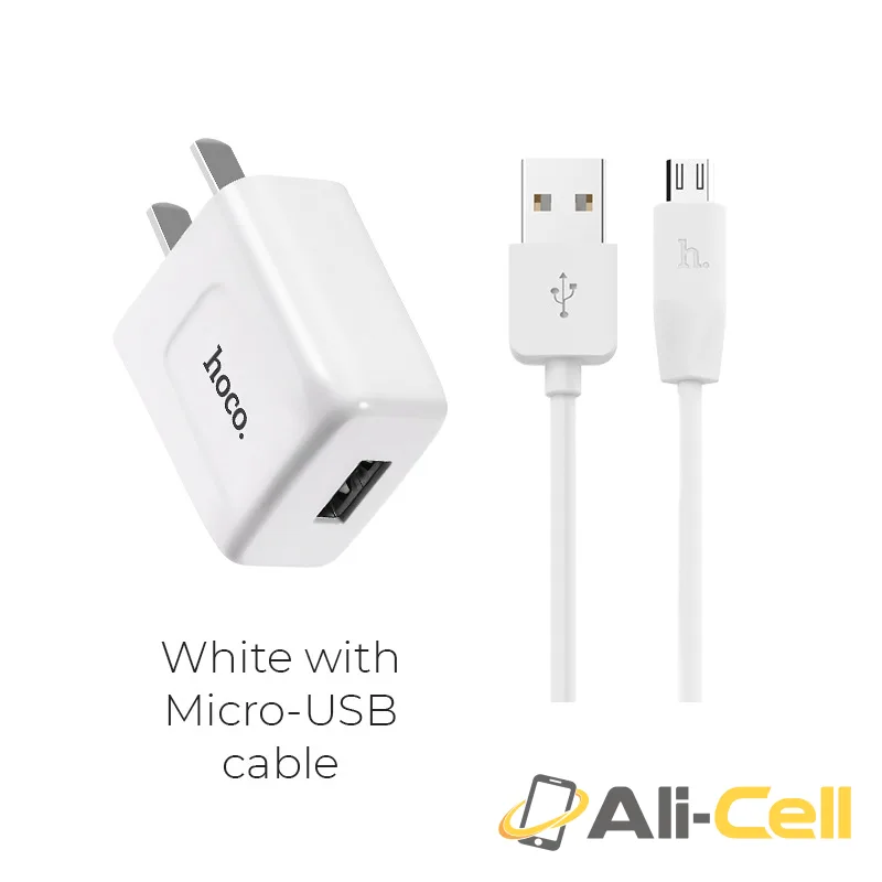 Wall charger “C2” CN plug single USB charging adapter (Set With Micro Usb Cable)