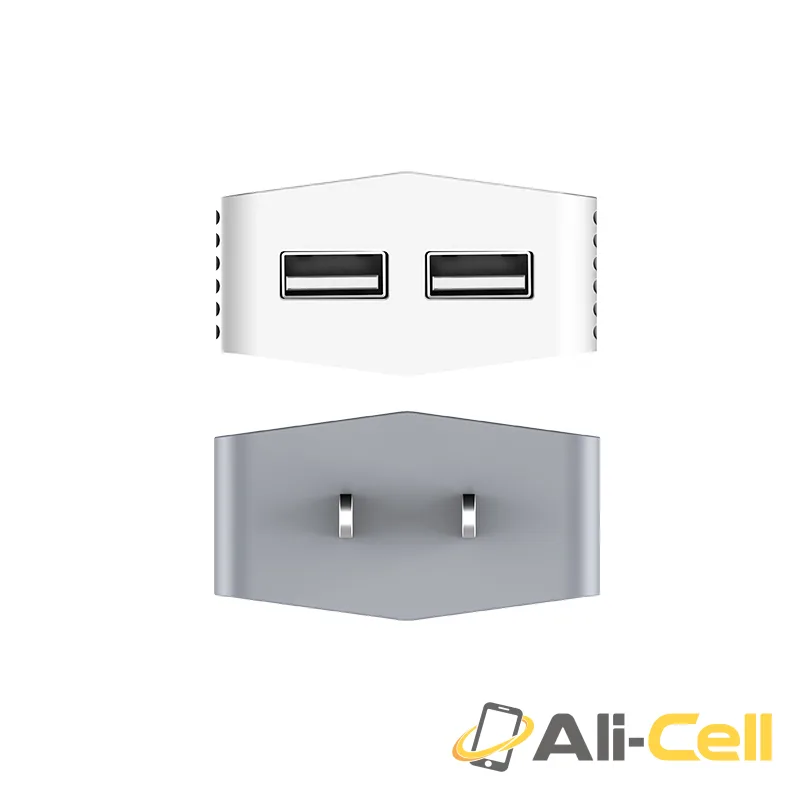 Wall charger “C13B” US plug dual USB charging adapter — 5