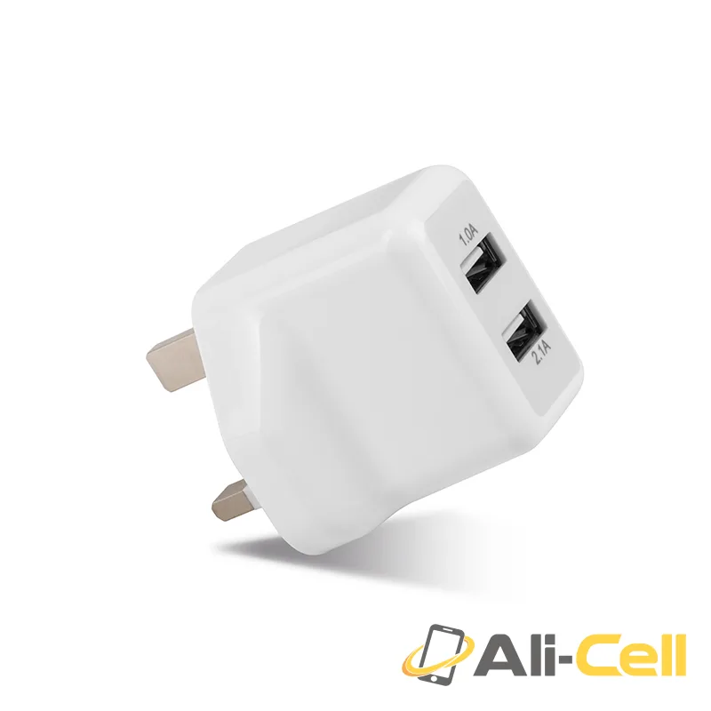 Wall charger “UH205” UK plug dual USB charging adapter — 3