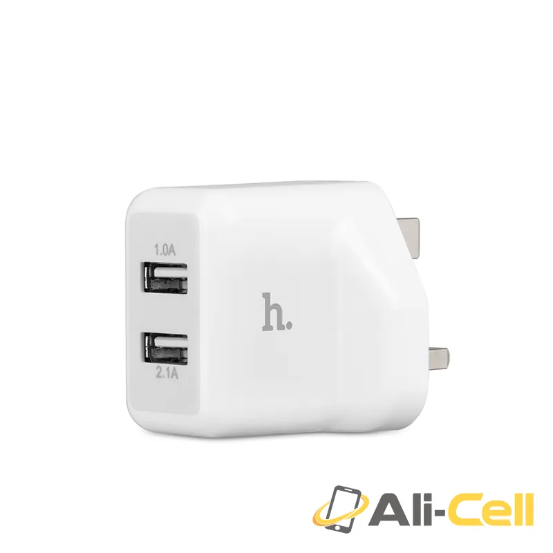Wall charger “UH205” UK plug dual USB charging adapter — 5