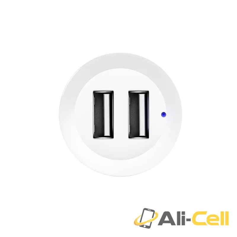 Wall charger “C14 Elite” US plug dual USB LED indicator (Single) — 3