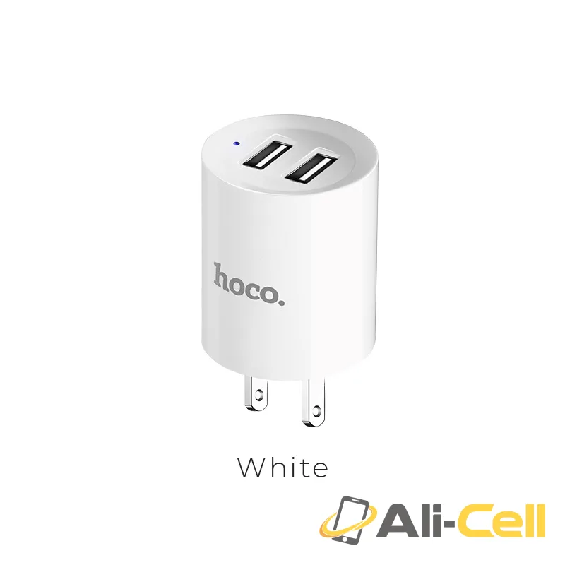 Wall charger “C14 Elite” US plug dual USB LED indicator (Single)