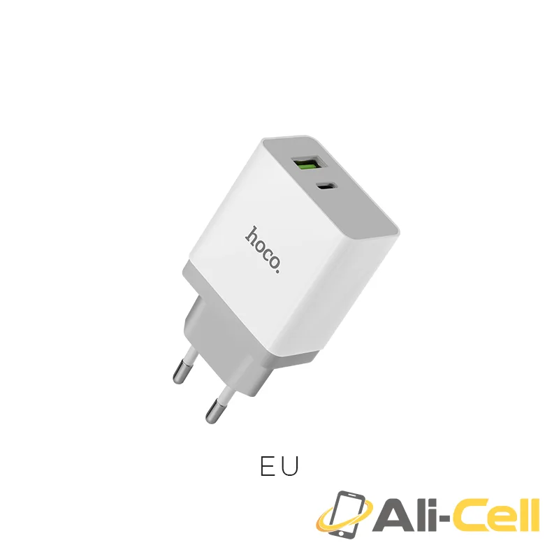 Wall charger “C24A Bele” QC3.0 USB-A & USB-C output quick charging (EU)