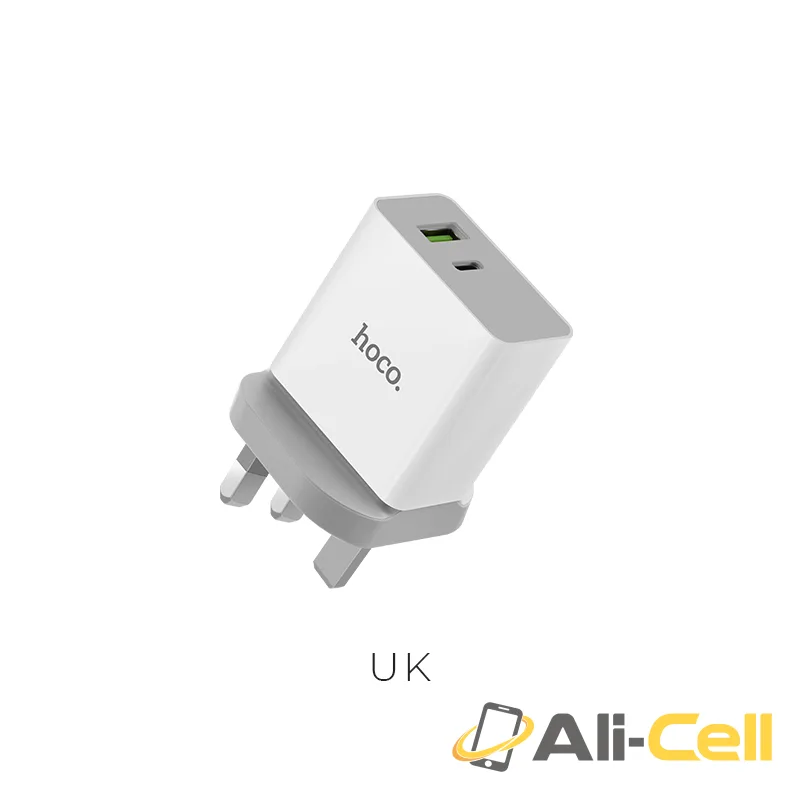 Wall charger “C24A Bele” QC3.0 USB-A & USB-C output quick charging (UK)