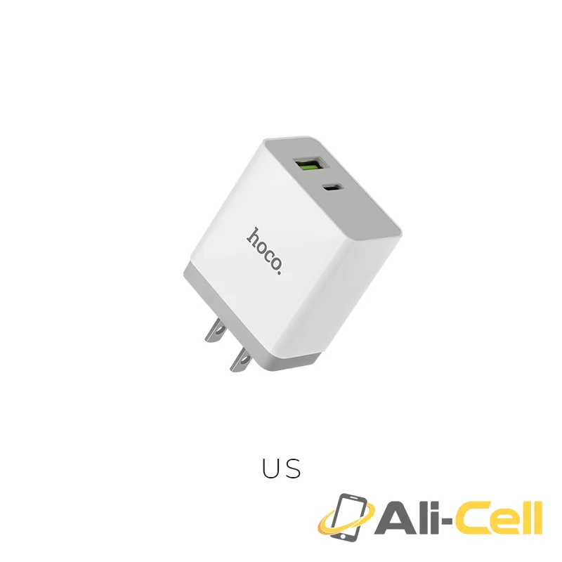 Wall charger “C24A Bele” QC3.0 USB-A & USB-C output quick charging (US)