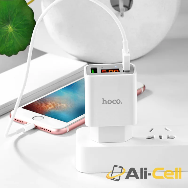 Wall charger “C25A Cool” EU plug dual USB LED display — 6