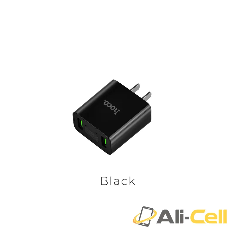 Wall charger “C25 Cool” US plug dual USB LED display