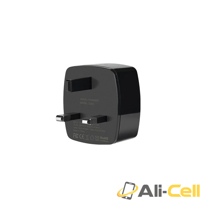 Wall charger “C26A Mighty power” dual USB charging adapter (US) — 4