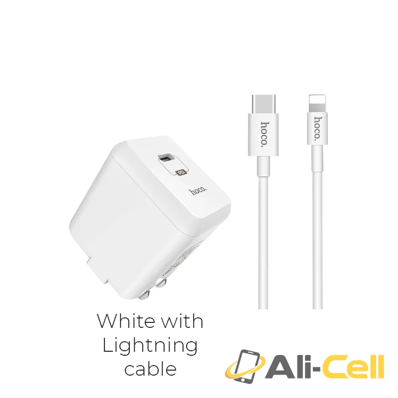 Wall charger “C28 Auspicious” US plug single Type-C set with cable (Set With Lightning Cable)