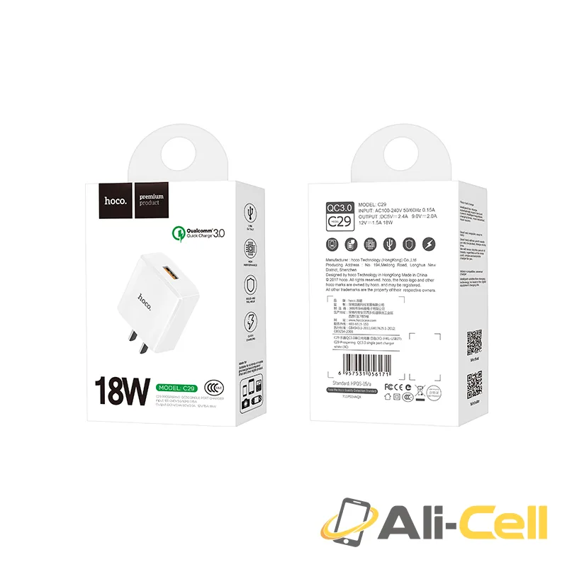 Wall charger “C29 Prospering” QC3.0 US plug single USB — 7