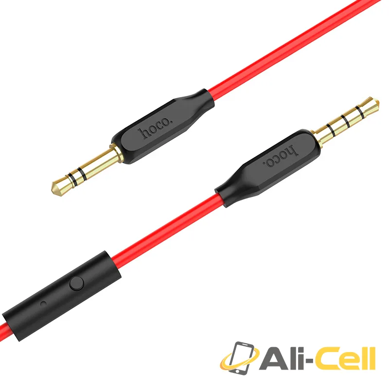 Cable 3.5mm to 3.5mm “UPA12” audio AUX TPE braid with microphone (1.0m) — 4