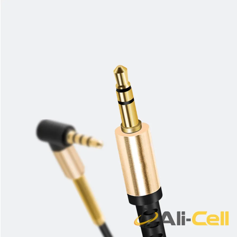 Cable 3.5mm to 3.5mm “UPA02” coiled audio AUX (2m) — 3