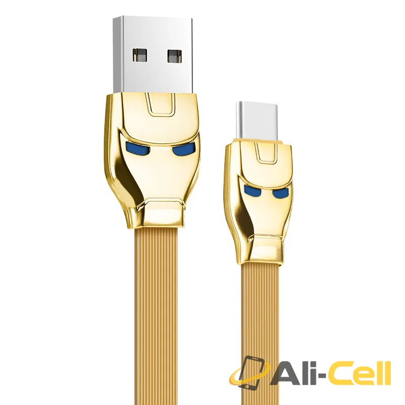 Cable USB to Type C «U14 Steel man» charging data sync (1.2m) — 3
