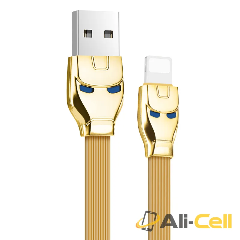 Cable USB to Lightning «U14 Steel man» charging data sync (1.2m) — 2