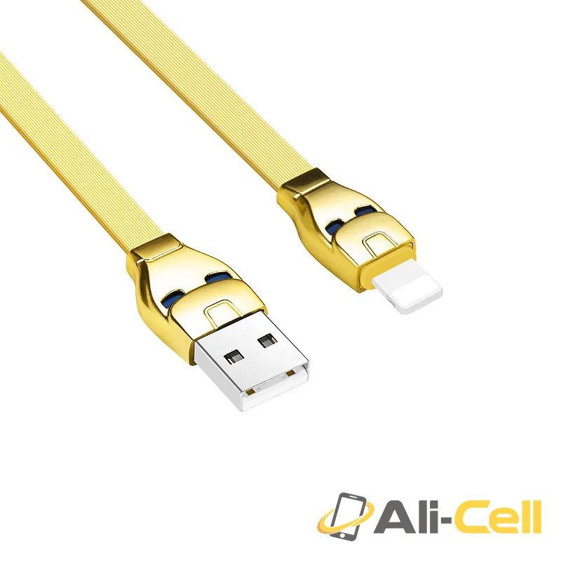 Cable USB to Lightning «U14 Steel man» charging data sync (1.2m) — 3