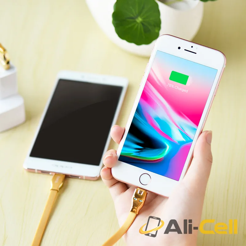 Cable «U14 Steel man 2in1» charging Lightning Micro USB (1.3m) — 5