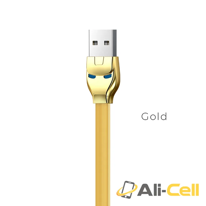 Cable «U14 Steel man 3in1» charging Lightning Micro USB Type C (1.3m)