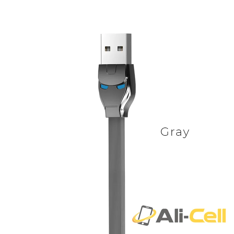 Cable «U14 Steel man 3in1» charging Lightning Micro USB Type C (1.3m)