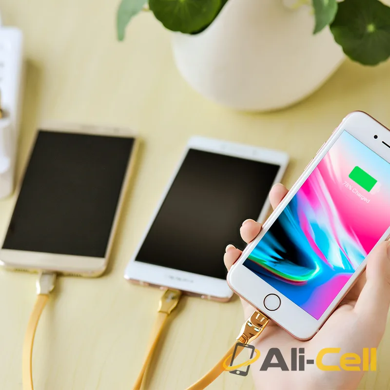 Cable «U14 Steel man 3in1» charging Lightning Micro USB Type C (1.3m) — 6