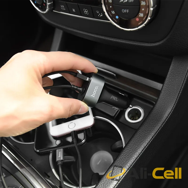 Car charger «Z18 PD» single USB built-in Lightning cable — 4
