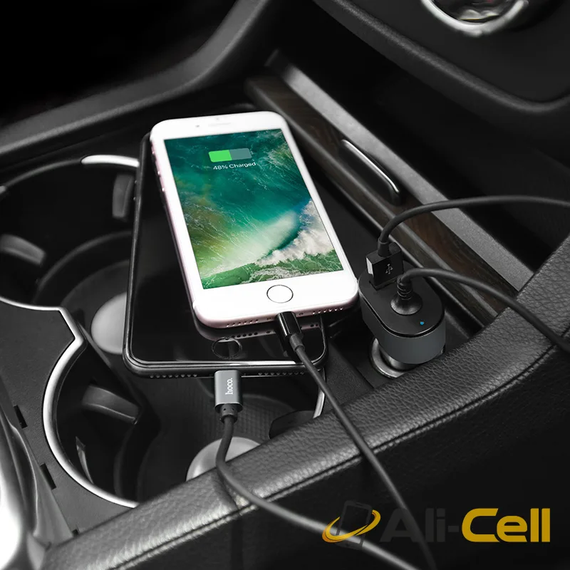 Car charger «Z18 PD» single USB built-in Lightning cable — 5