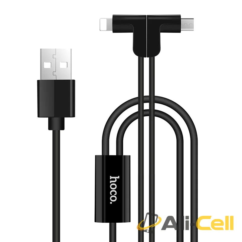 Cable «X12 Magnetic 2in1» charging USB to Lightning & Micro USB (1.2m) — 2