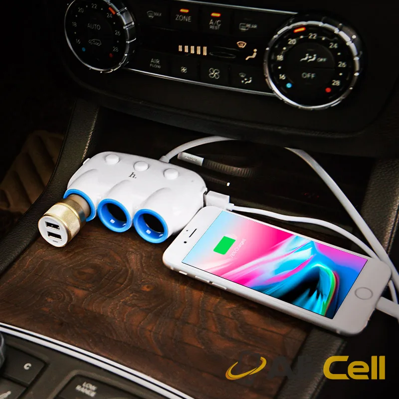 Car charger «C1» dual USB triple cigarette lighter charging adapter — 5