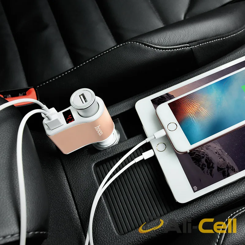 Car charger “Z10” digital display dual USB cigarette lighter slot — 6