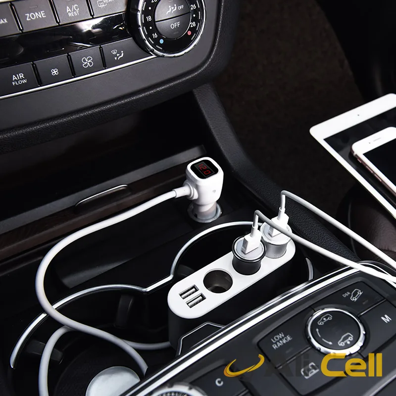 Car charger “Z13” dual USB three cigarette lighter ports — 7