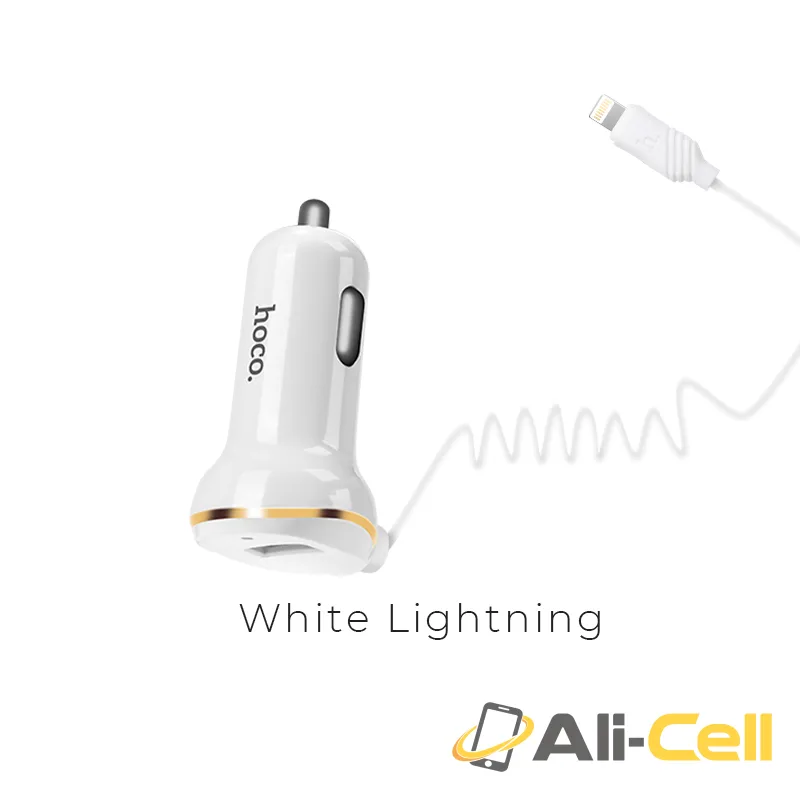 Car charger “Z14” single USB built in spring cable