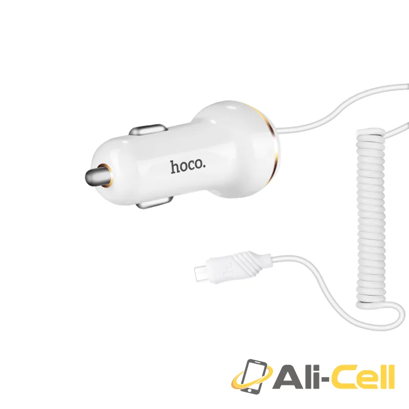 Car charger “Z14” single USB built in spring cable — 3