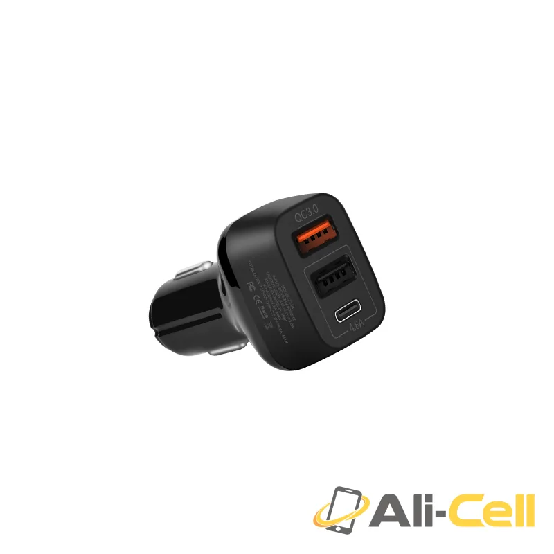 Car charger “Z15A Kuso” Type-C and dual USB outputs — 2