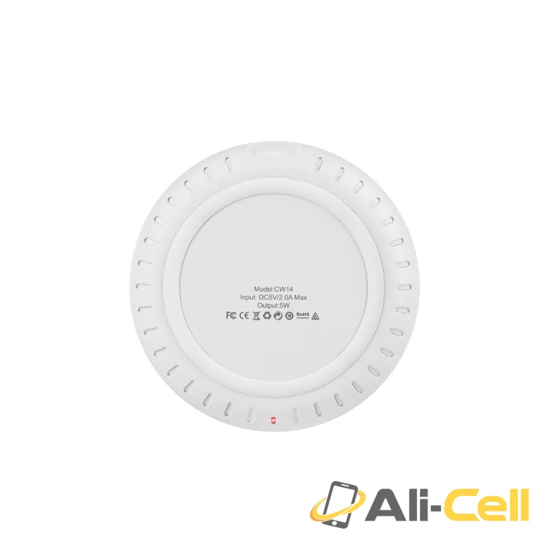 Wireless charger “CW14 Round” portable tabletop charging pad dock — 5