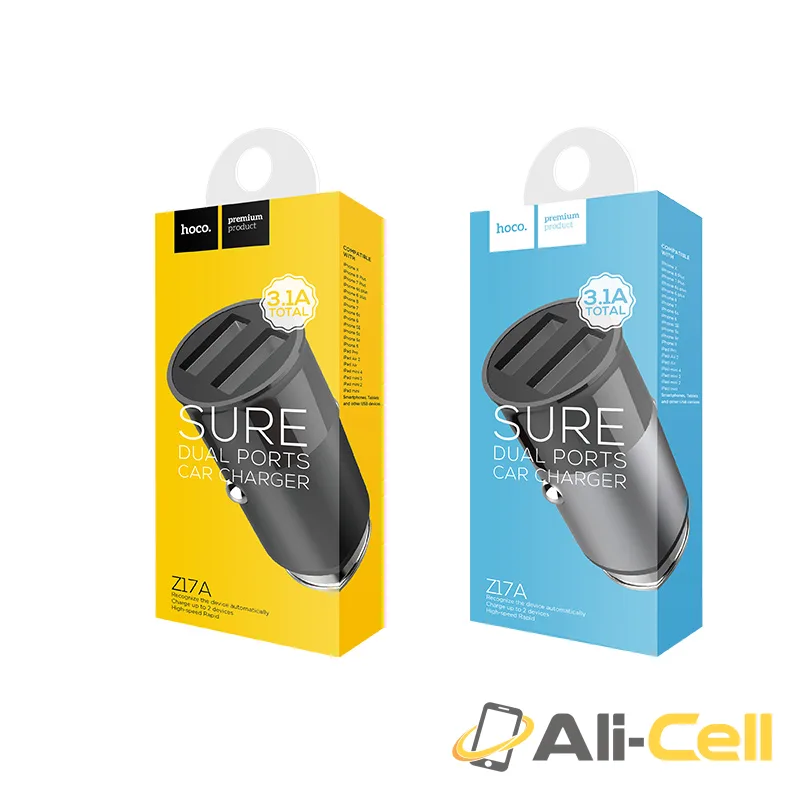 Car charger “Z17A Sure” dual USB 2.4A total — 7