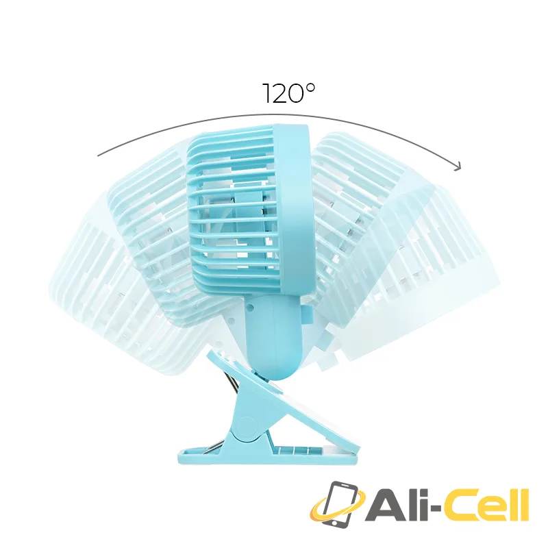 USB fan “F9 Double leaf” desktop clip adjustable angle — 3