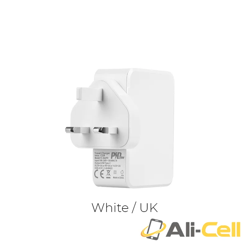 Wall charger “C32 Xpress PD” 2 USB / 1 Type C ports (UK)