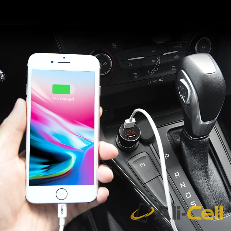 Car charger «Z22» double USB digital display 3.1A 15.5W — 5