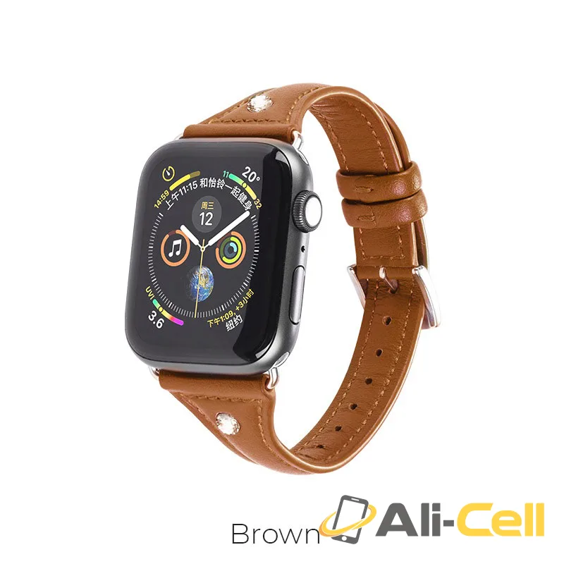 Watchband for Apple Watch series 4 / 3 / 2 / 1 “WB05 Ocean wave” leather (38 40mm)