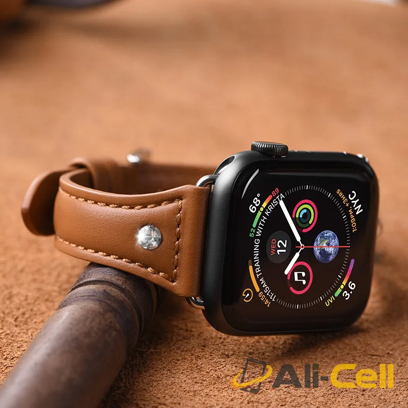 Watchband for Apple Watch series 4 / 3 / 2 / 1 “WB05 Ocean wave” leather (38 40mm) — 6