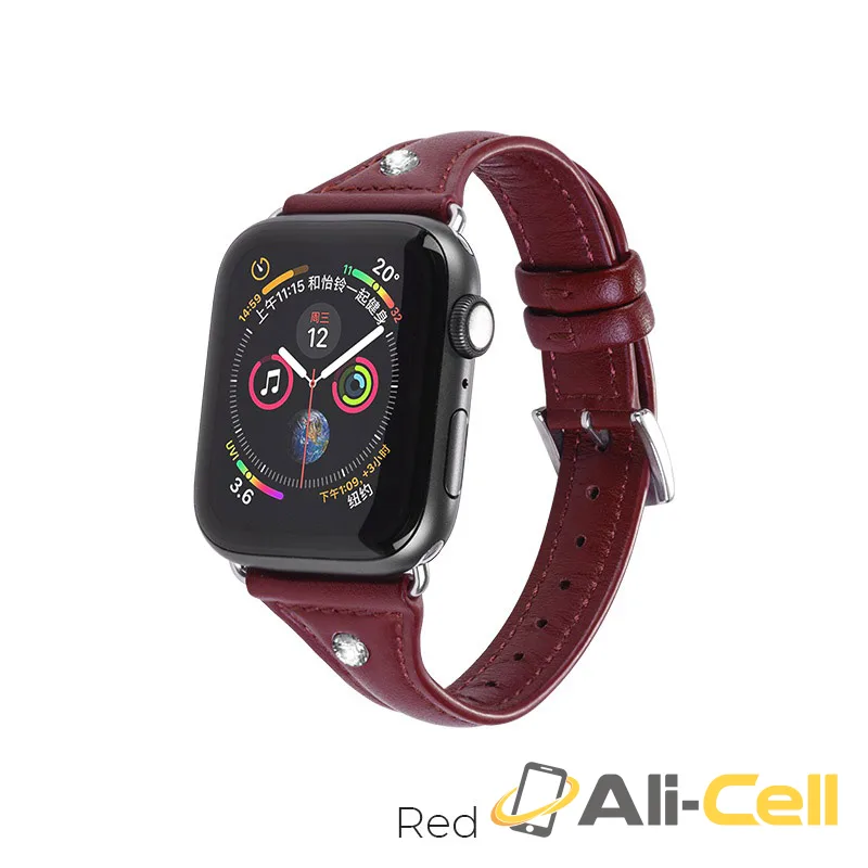 Watchband for Apple Watch series 4 / 3 / 2 / 1 “WB05 Ocean wave” leather (38 40mm)