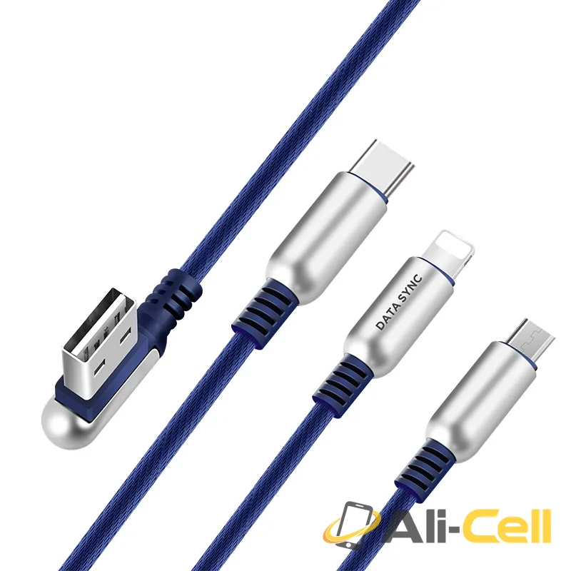 Cable «U17 Capsule 3-in-1» charging Lightning Micro-USB Type-C (1.5m) — 3