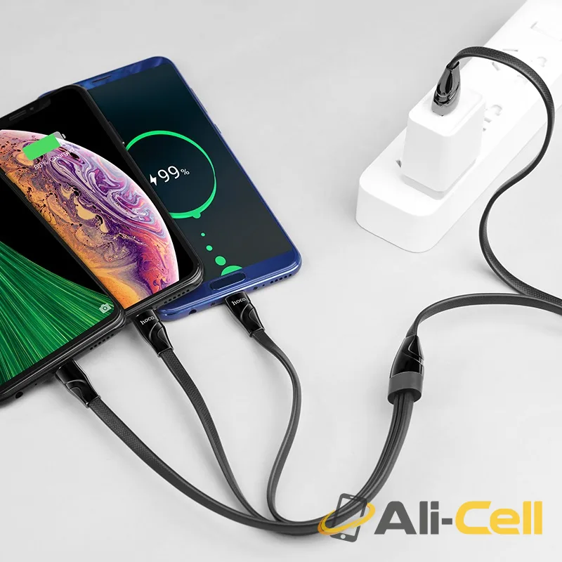 Cable USB to Lightning Micro-USB Type-C «U57 3-in-1 Twisting» 3-in-1 charging wire (1.2m) — 5