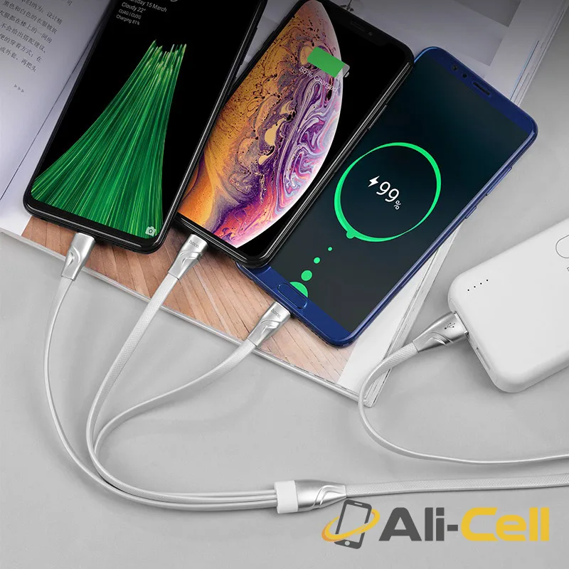 Cable USB to Lightning Micro-USB Type-C «U57 3-in-1 Twisting» 3-in-1 charging wire (1.2m) — 6