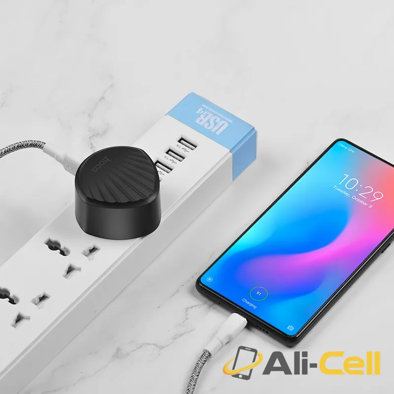 Wall charger “C68B Shell” single USB port QC3.0 UK (C68b White) — 5