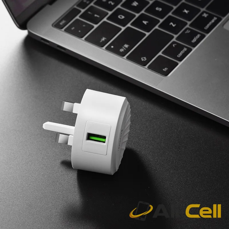 Wall charger “C68B Shell” single USB port QC3.0 UK (C68b White) — 6
