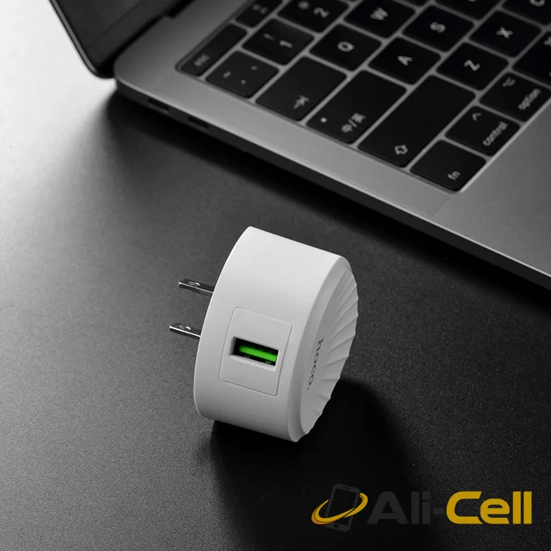 Wall charger “C68 Shell” single USB port QC3.0 US (C68 Black) — 6