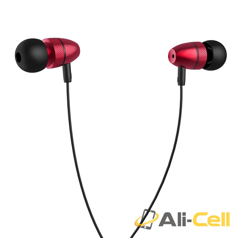 Wired earphones 3.5mm “M59 Magnificent” with microphone (M59 Red) — 2