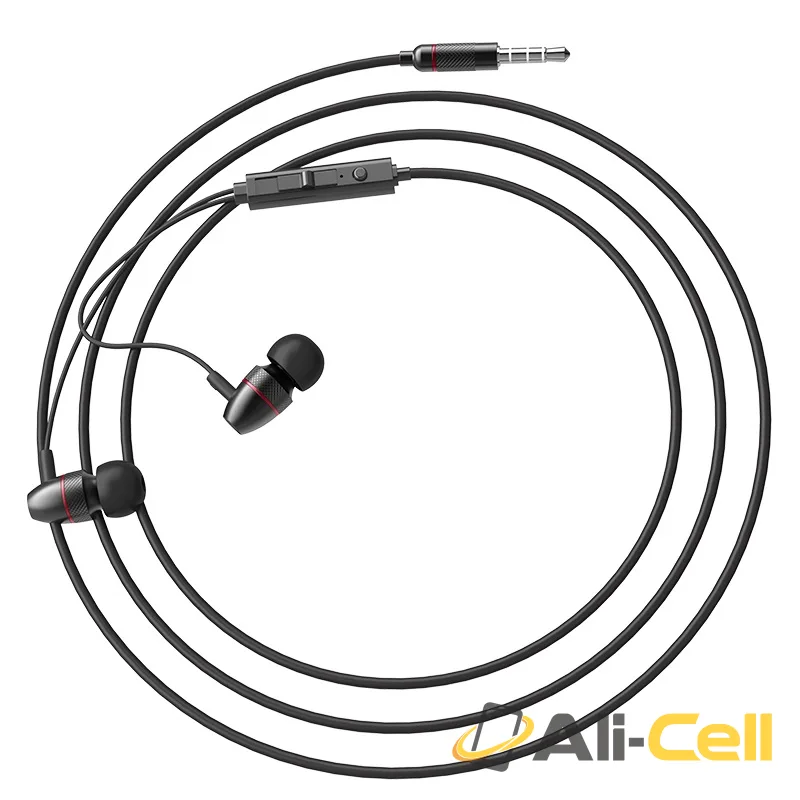 Wired earphones 3.5mm “M59 Magnificent” with microphone (M59 Red) — 3