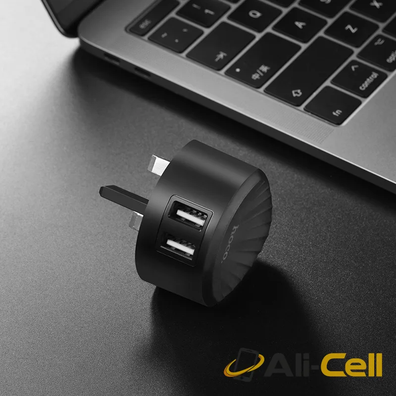 Wall charger “C67B Shell” dual USB port UK (C67b Black) — 6